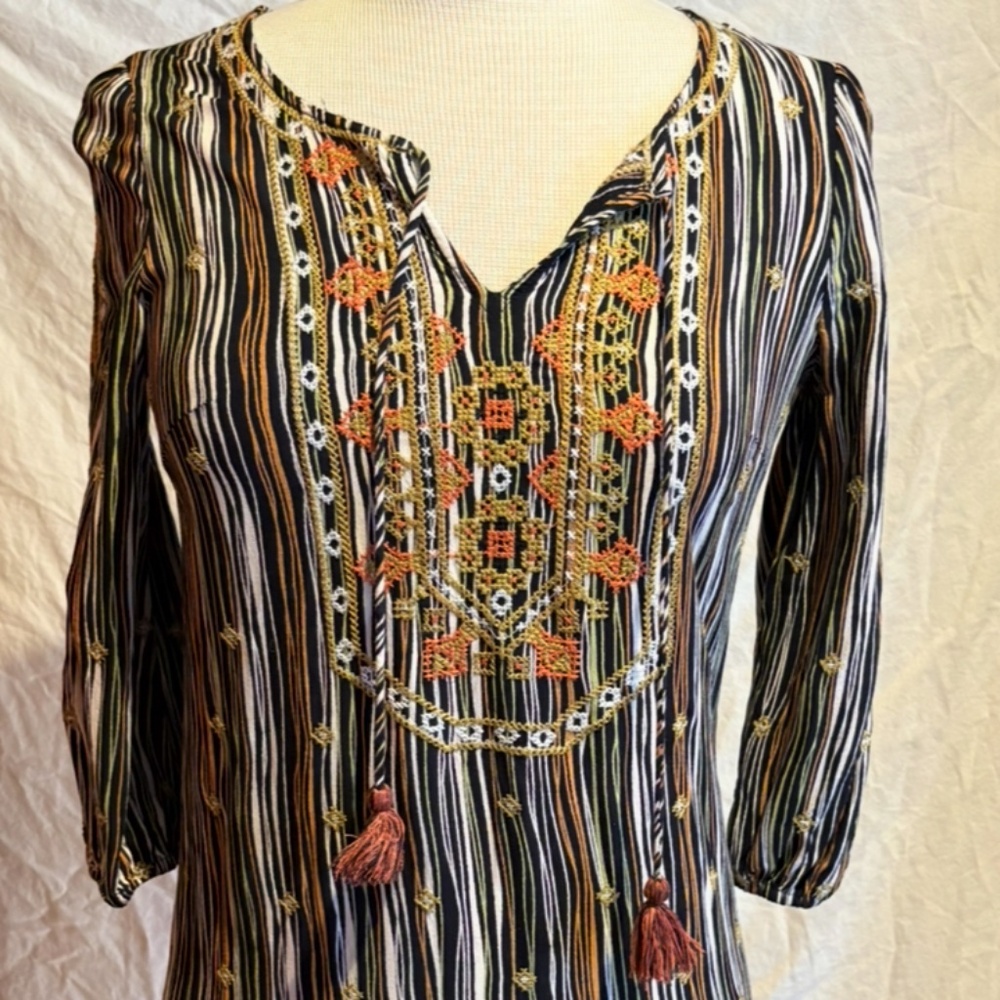 THML embroidered tunic top, XS
